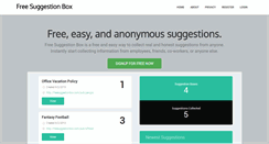 Desktop Screenshot of freesuggestionbox.com