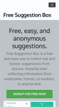 Mobile Screenshot of freesuggestionbox.com